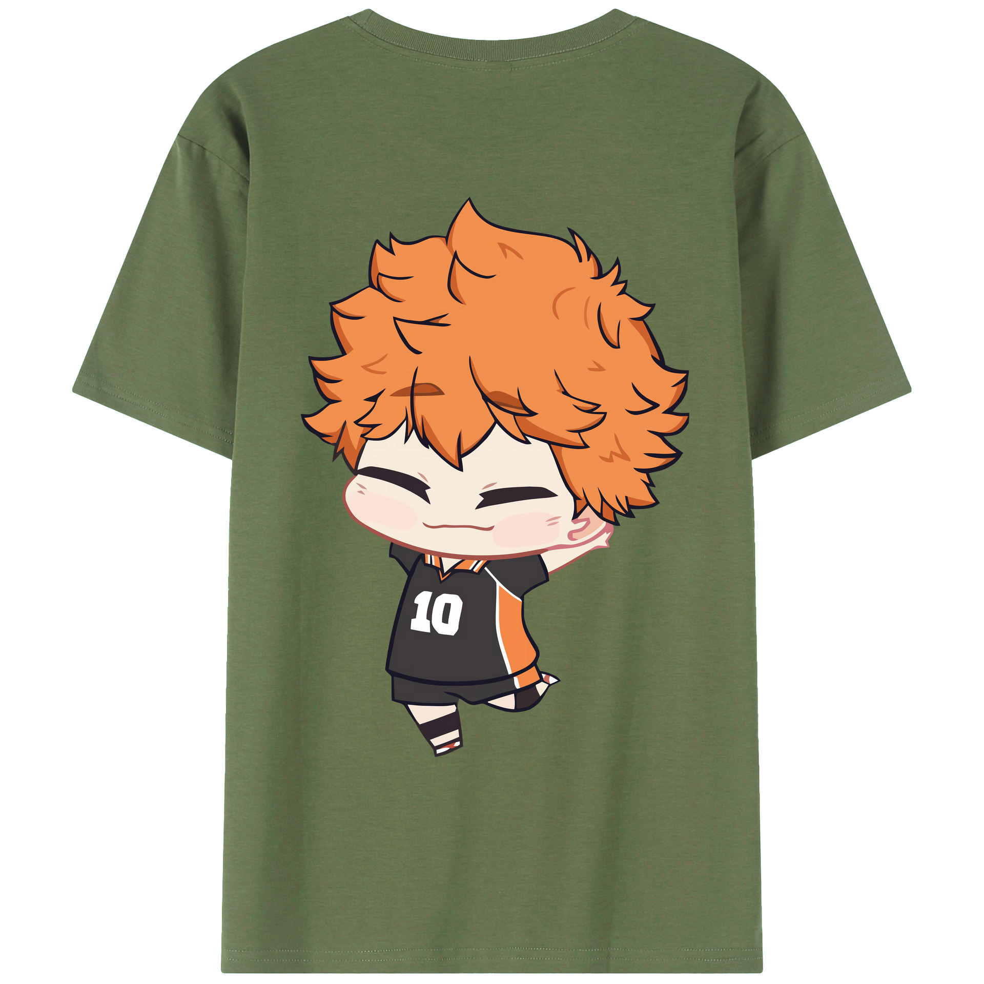 （画像用） ハイキュー!! Haikyu!! 綿100％ メンズ半袖Tシャツ（バックプリント） 通気性